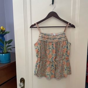 Floral embroidered top